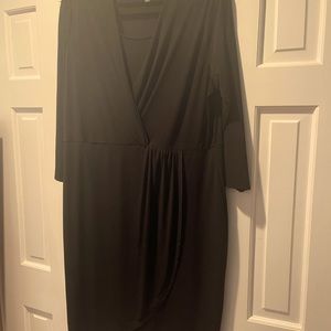 The Limited Plus Size Black Wrap Dress